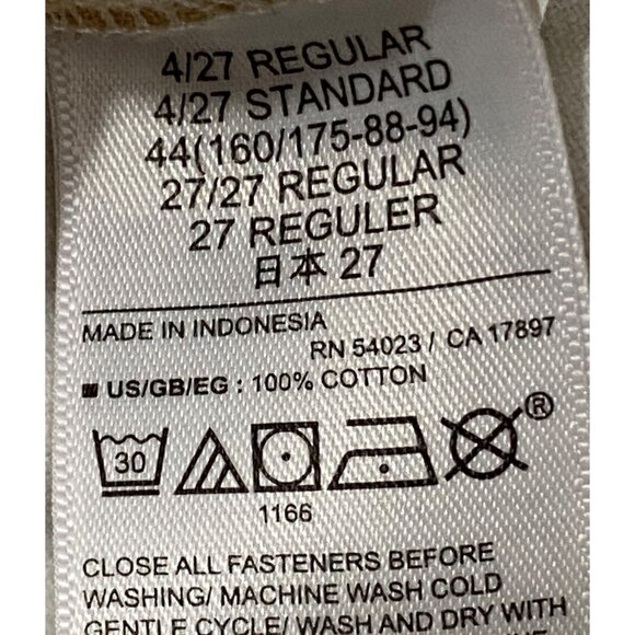 Gap Denim High Rise Wide-Leg Jeans 4/27R White 100% Cotton frayed hem neutral tr - Picture 4 of 10